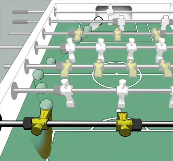 Der Ball läuft an der eigenen Seite über die Bande ins Tor